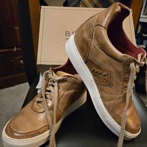 BED|STU ANDROMEDA Tan Leather Sneakers With Hidden Wedge